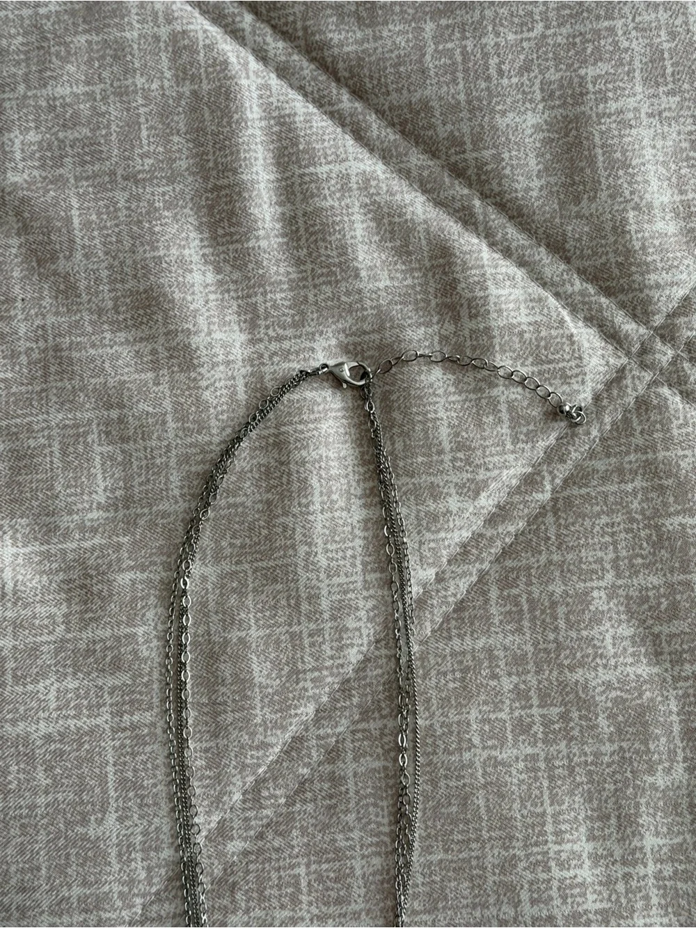Long Silver Tassel Necklace